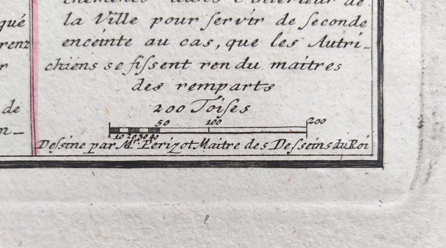 Praha – plán opevnění města 1742, Homannovi dědicové, staře kolorovaný původní mědiryt, 1743