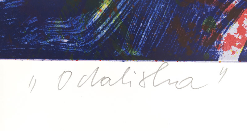 Lamr Aleš – Odaliska, velkoformátová barevná litografie, 2017