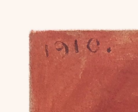 Renoir Pierre-Auguste – Autoportrét v bílém klobouku, litografie „d'après“, 1951