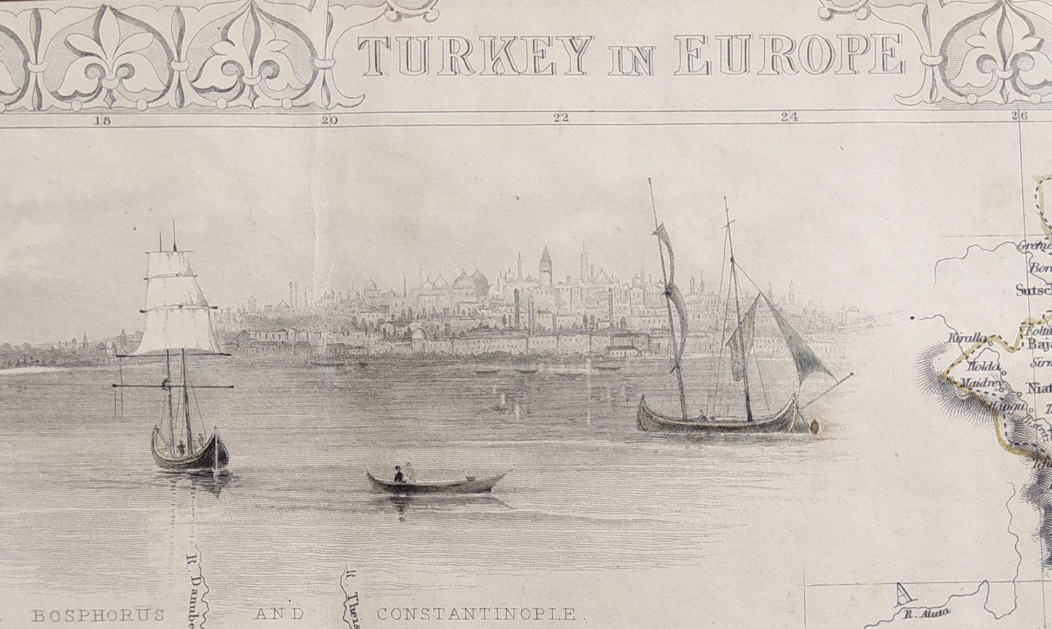 Turecko v Evropě – John Rapkin, Henry Warren, John Rogers, oceloryt, 1851