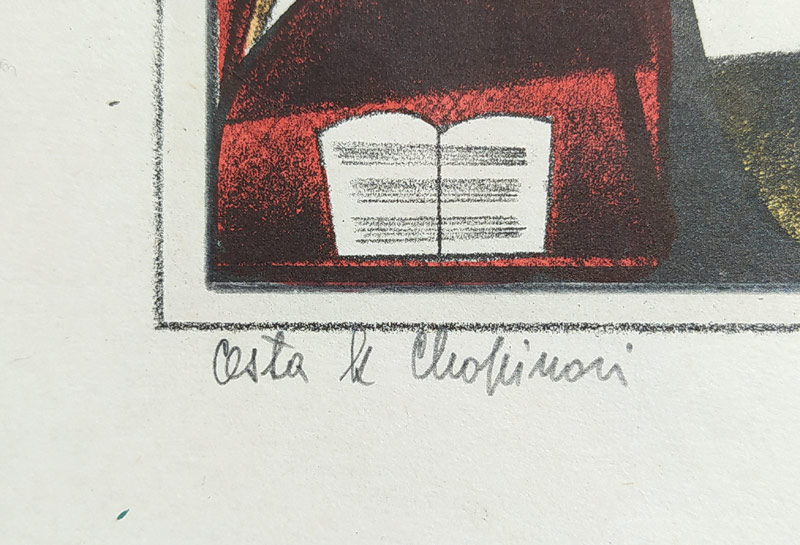 Jandejsek Vladimír – Cesta k Chopinovi, barevná litografie, 1978