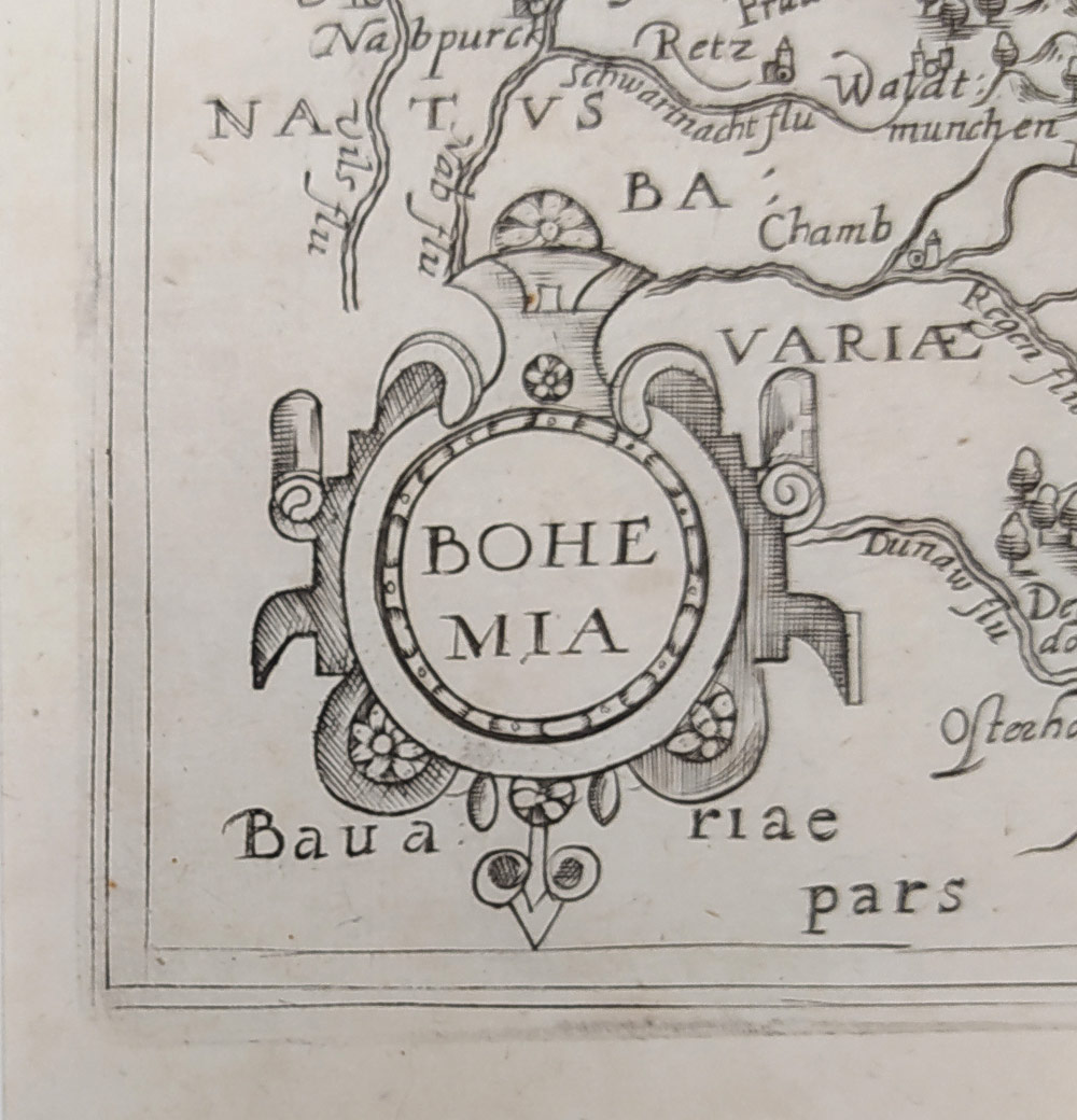 Čechy – Johannes Matalius Metellus, původní mědiryt, 1598