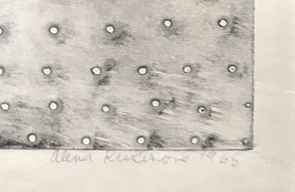 Kučerová Alena – Útes, autorský tisk z perforovaného plechu, číslováno 15/20, 1965