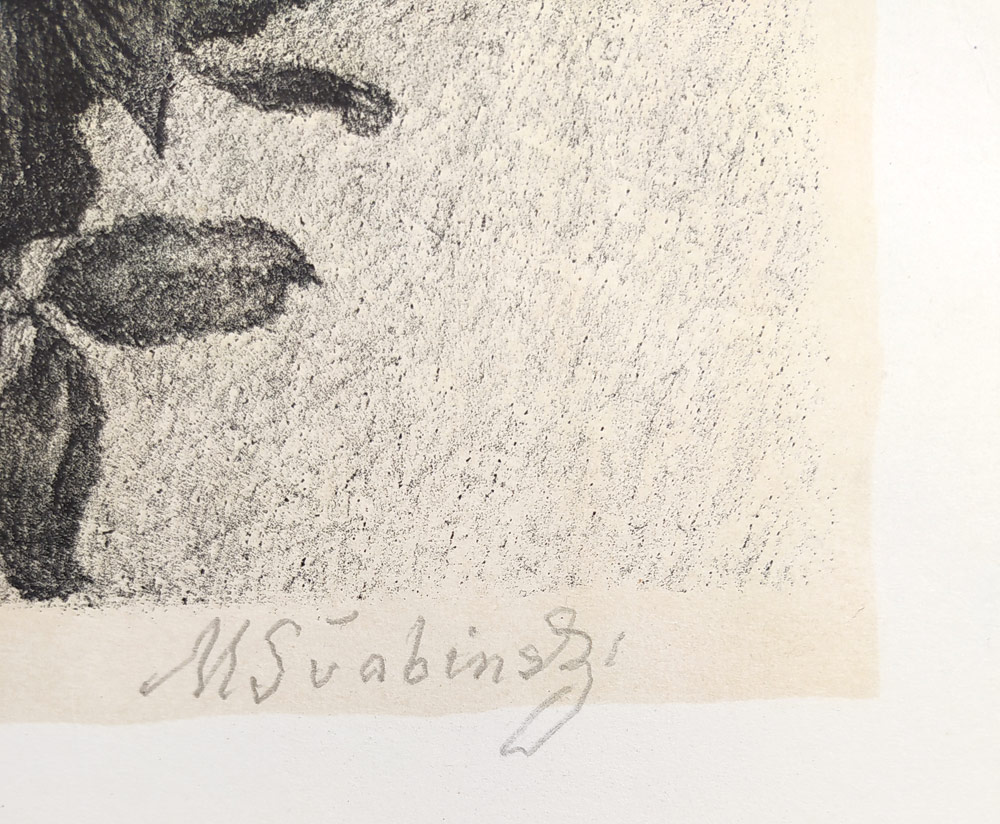 Švabinský Max – Velká kytice růží, původní rozměrná litografie s barevným podtiskem, 1954