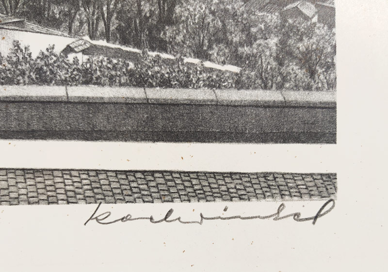 Winkel Karl – Praha, pohled na město z Pražského hradu, autorská heliogravura, 1947