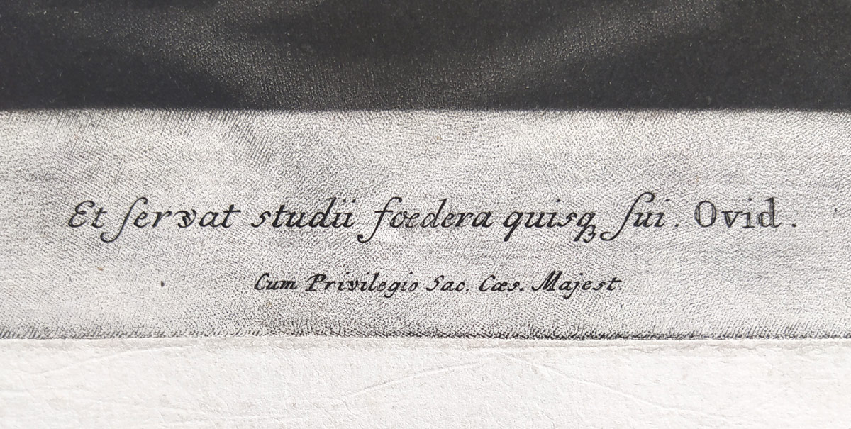 Vogel Bernhard – Daniel Felix Wussin, portrét podle Jana Kupeckého, původní mezzotinta, 1736