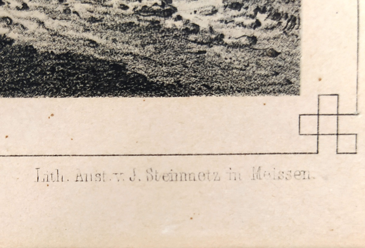 Františkovy Lázně – Julius Steimnetz, původní litografie, ca 1850