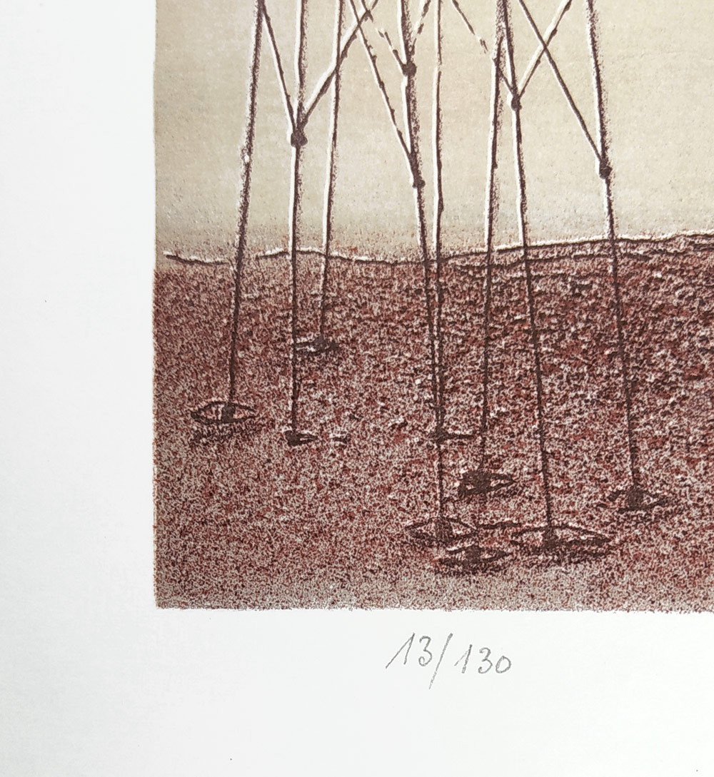 Liesler Josef – Návrat ztraceného syna, velkoformátová barevná litografie, číslováno 13/130, 1980