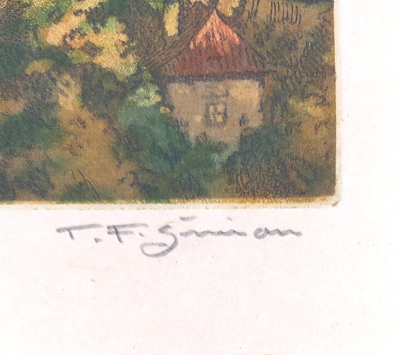 Šimon Tavík František – Duha nad Jelením příkopem, barevný lept, 1916