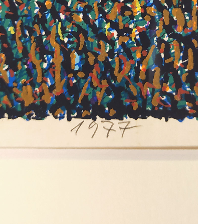Richter Dan – Labe pod hradem Střekov, velkoformátová barevná serigrafie, číslováno 57/70, 1977