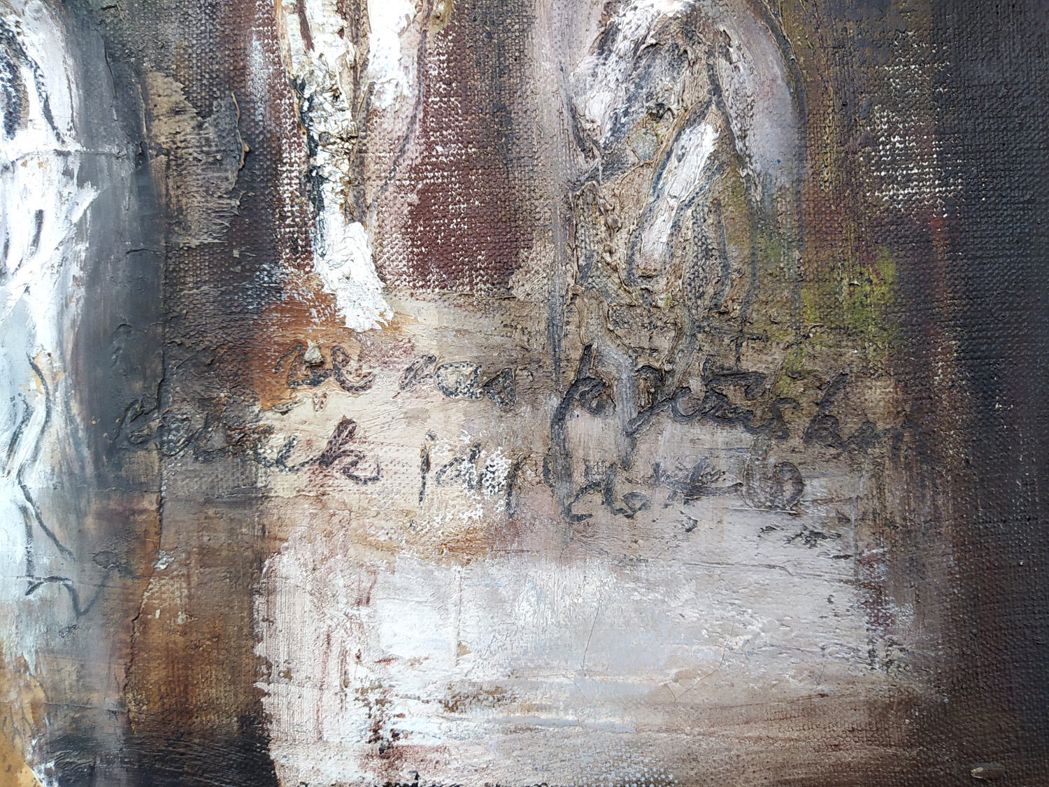 Jíra Josef – Pieta / Boží muka, olejomalba na plátně, 1990