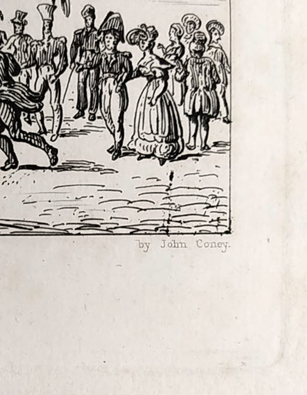 Milán – Milánský dóm, John Coney, původní lept, 1831