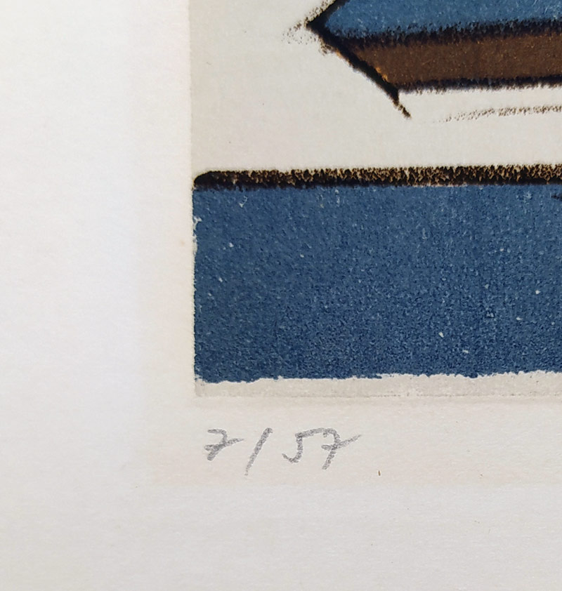 Gross František – Strojek, původní barevná litografie, číslováno 7/57, 1972