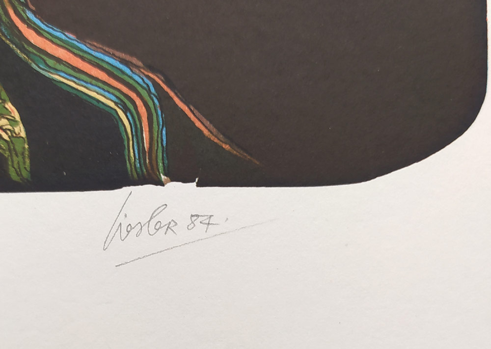 Liesler Josef – Den a noc, původní barevná litografie, číslováno 92/170, 1984