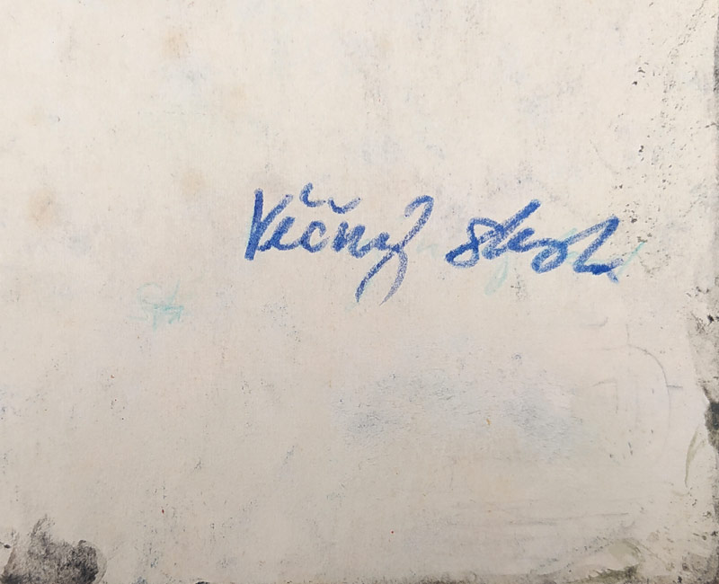 Istler Josef – Věčný stesk, signovaný monotyp, 1967