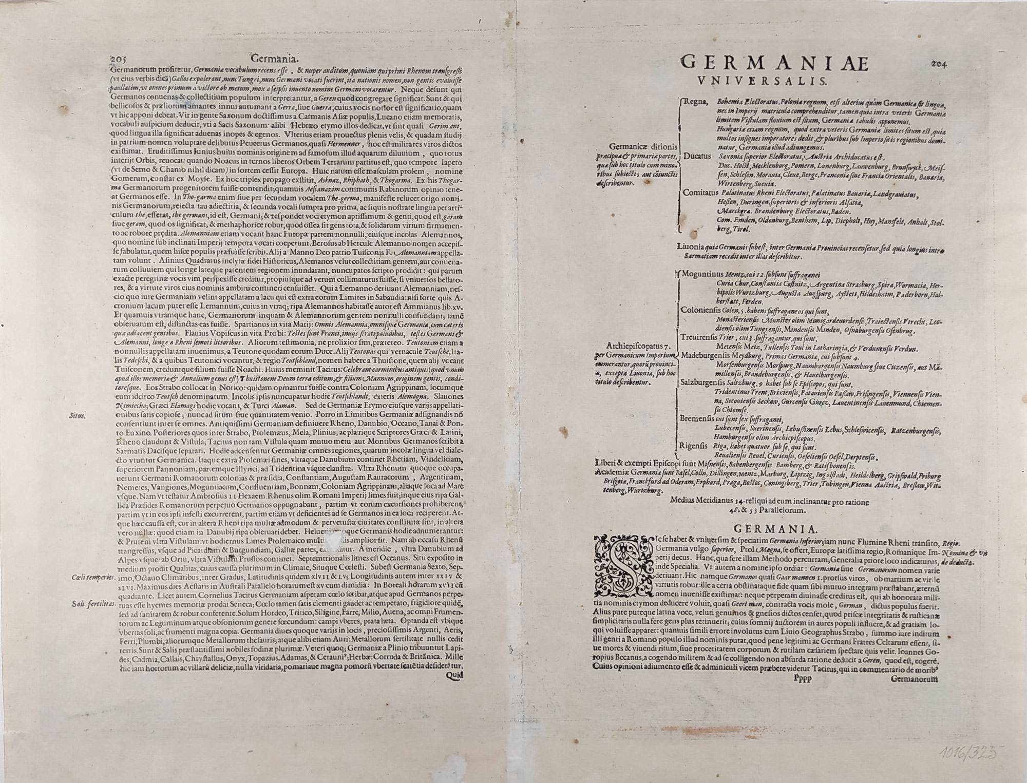 Evropa, Německo – Germania, Gerard Mercator 1585, staře kolorovaný původní mědiryt, (1623)