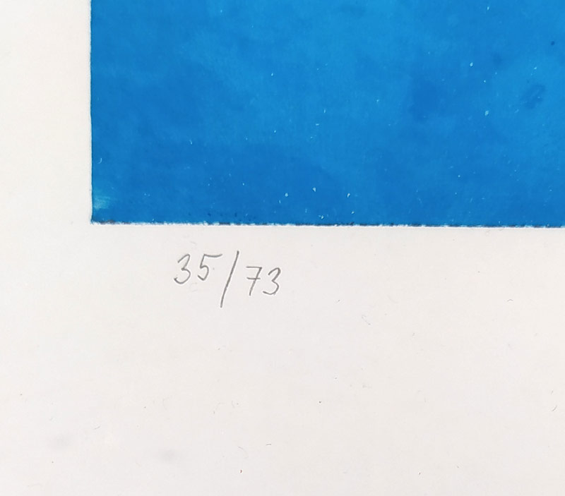 Jelen Oldřich – Luna, signovaná velkoformátová barevná litografie, číslováno 35/73, 2001