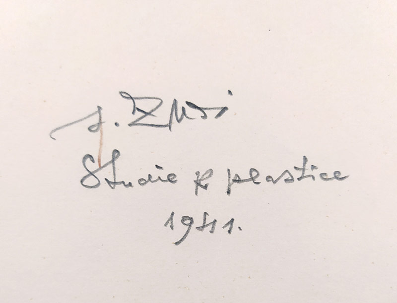 Znoj Jan – Akt / Toaleta, velkoformátová kresba tužkou, 1941