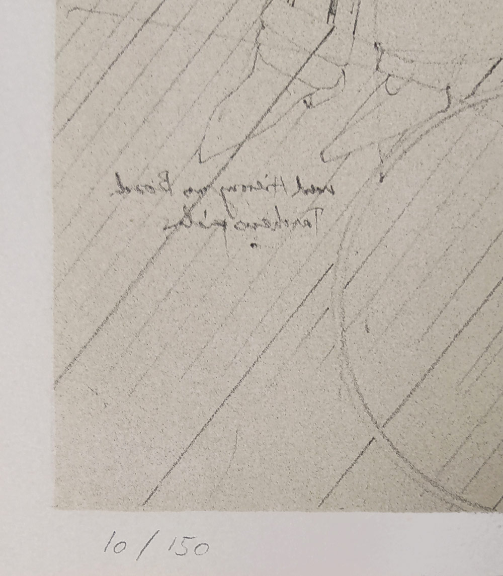 Wunderlich Paul – Kouzelník, velkoformátová barevná litografie, číslováno 10/150, 1981