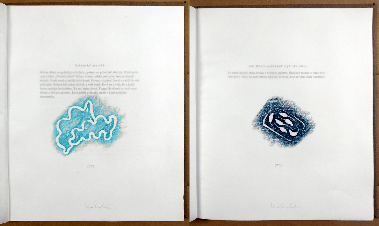 Kokolia Vladimír, Kroutvor Josef – Nový bestiář a jiné historky, 12 frotáží, 1998