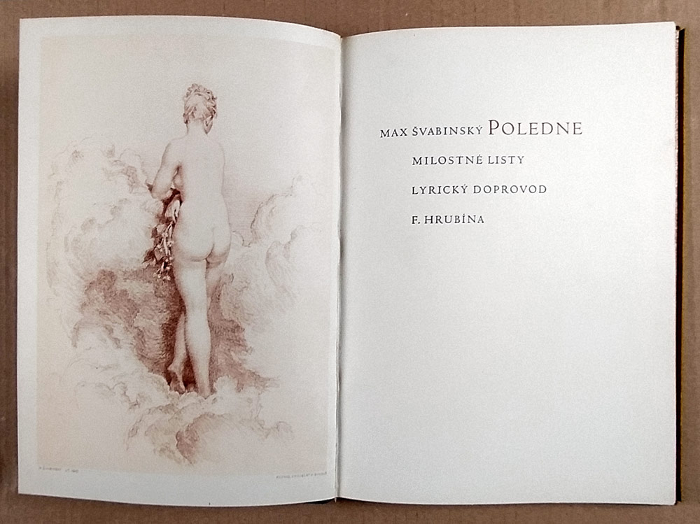 Švabinský Max – Poledne. Milostné listy. S věnováním autora