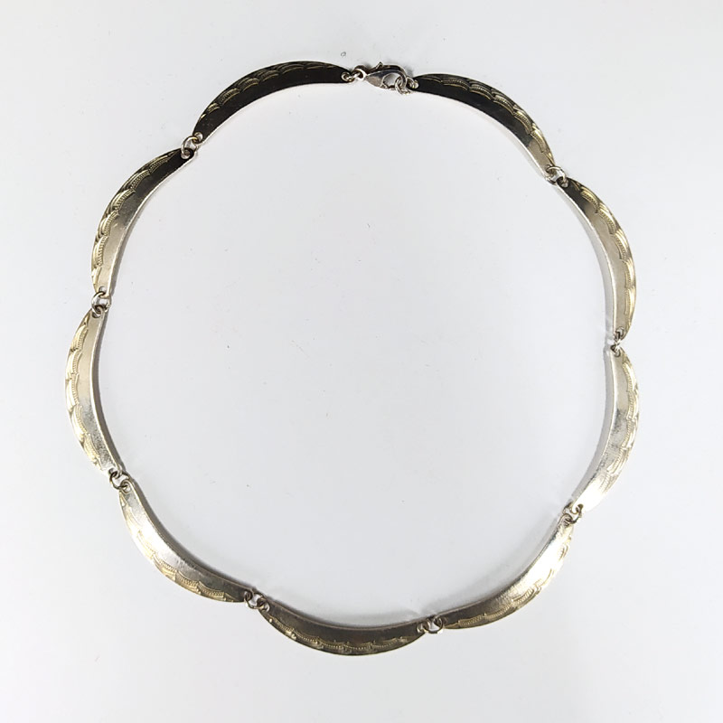 Článkový stříbrný náhrdelník s gravírováním