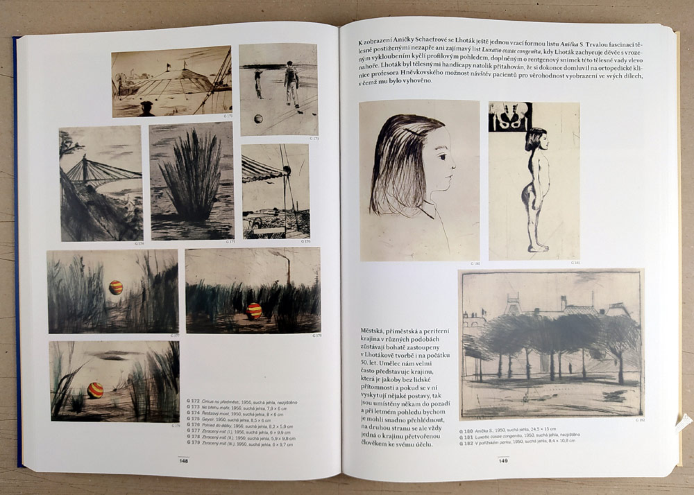 Lhoták Kamil – Na břehu moře, původní suchá jehla, 1950