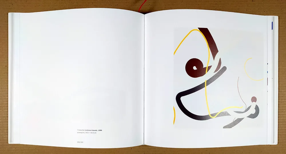 Sýkora Zdeněk – Linie pro Uměleckou besedu, barevná serigrafie č. 18/150, 1996