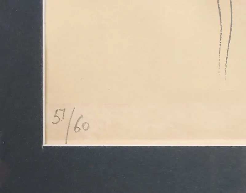 Janeček Ota – Stojící dívka, původní litografie, č. 51/60, nedatováno