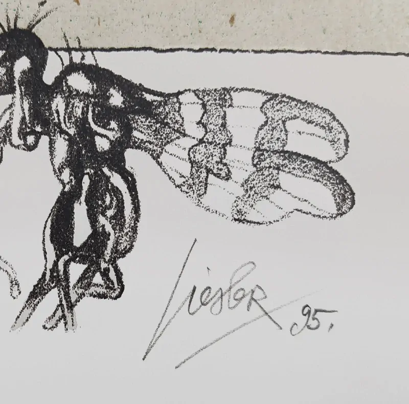 Liesler Josef – Rozkoš, barevná litografie, autorský tisk, 1995