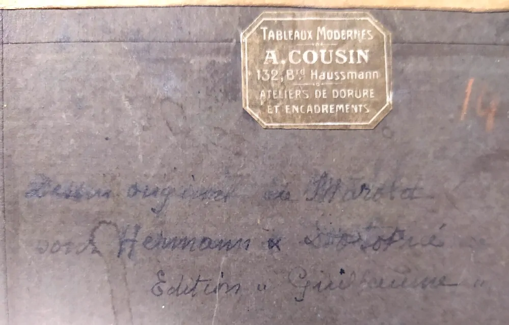 Marold Luděk – Goethe, Hermann et Dorothée 1893, kresba tuší a akvarelem, nedatováno