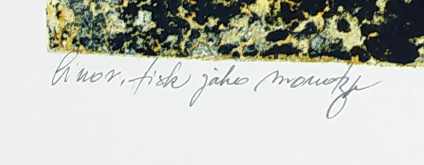 Hamera Oldřich – Bez názvu, linoryt, tisk jako monotyp, 2013