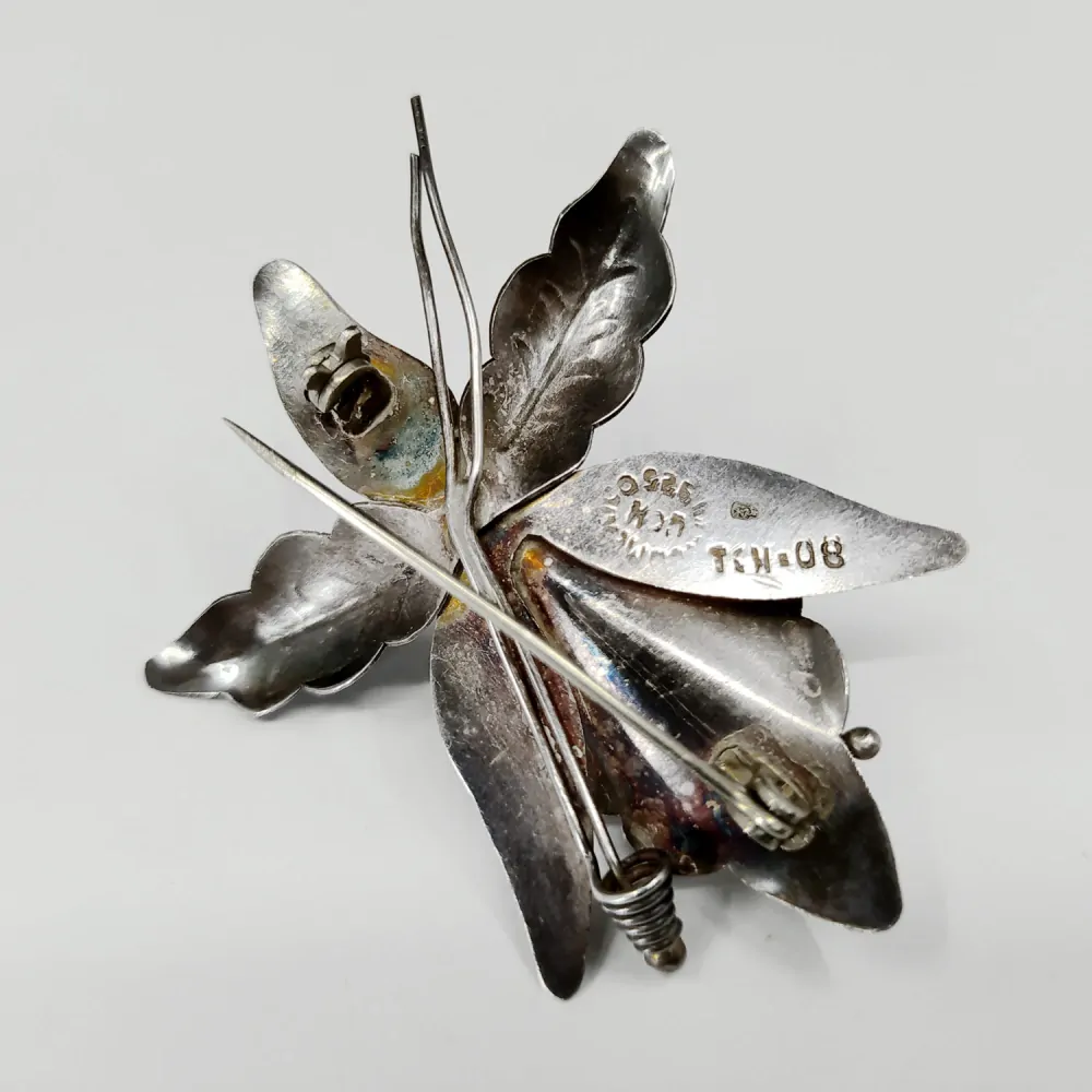 Stříbrná brož, Orchidej – Mexiko