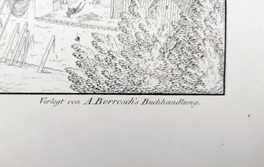 Praha – Staré Město Pražské, Barvířský a Střelecký ostrov, Vincenc Morstadt,  pův. lept, ca 1828