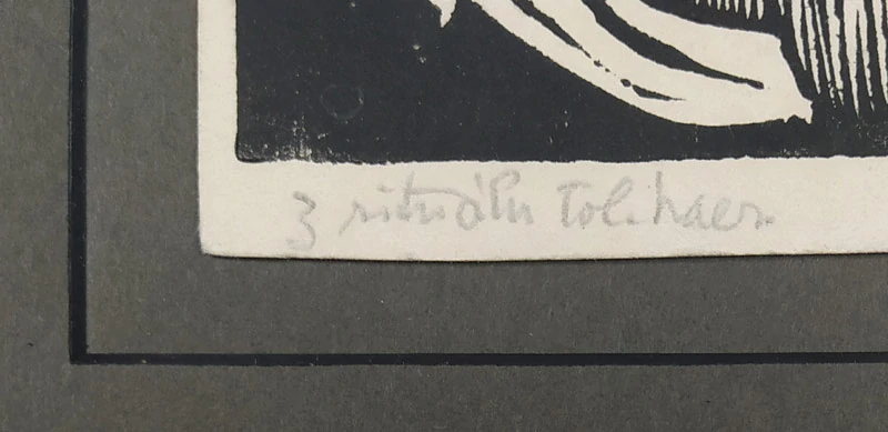 Váchal Josef – Z rituálu toledských haeretiků, původní dřevoryt, 1911