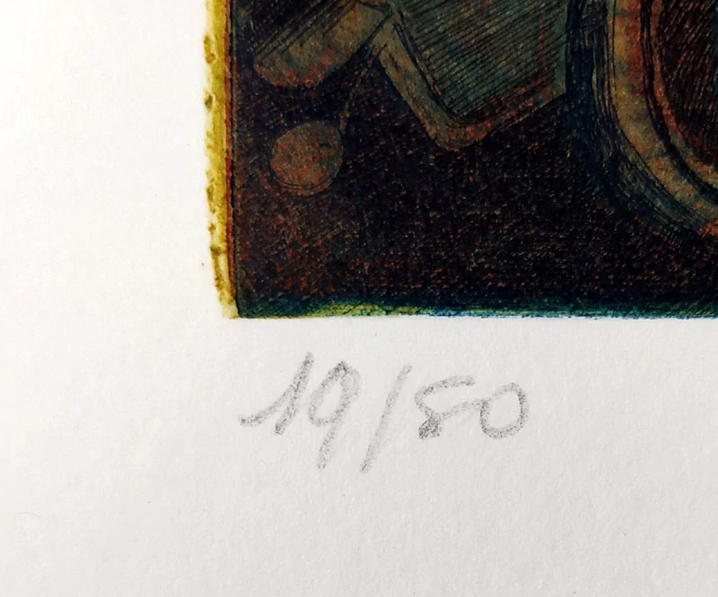 Eisenzopf Michel – Diseous ocologigue, barevný lept, č. 19/50, nedatováno