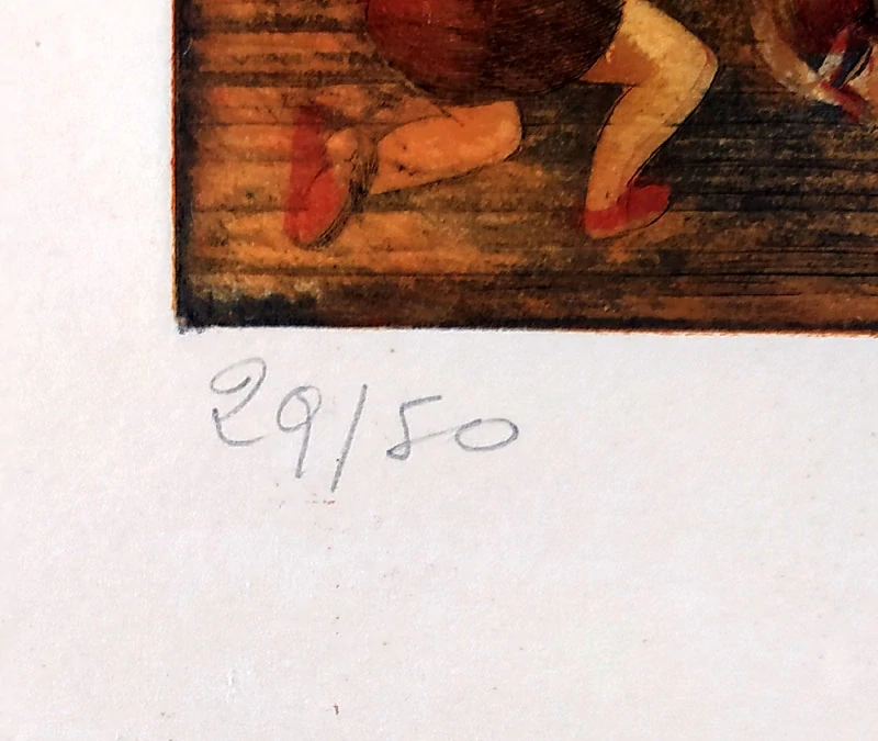 Eisenzopf Michel – La révolution les l'école, barevný lept, č. 29/50, nedatováno