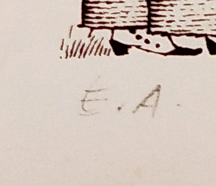 Born Adolf – Přípitek, původní signovaná litografie, autorský tisk, nedatováno