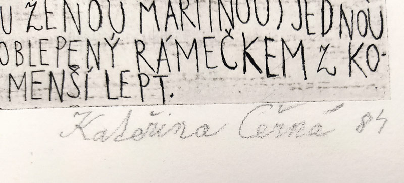 Černá Kateřina – Amazonky, jindy „Na lodičce“, autorský tisk, kombinovaná technika, 1984