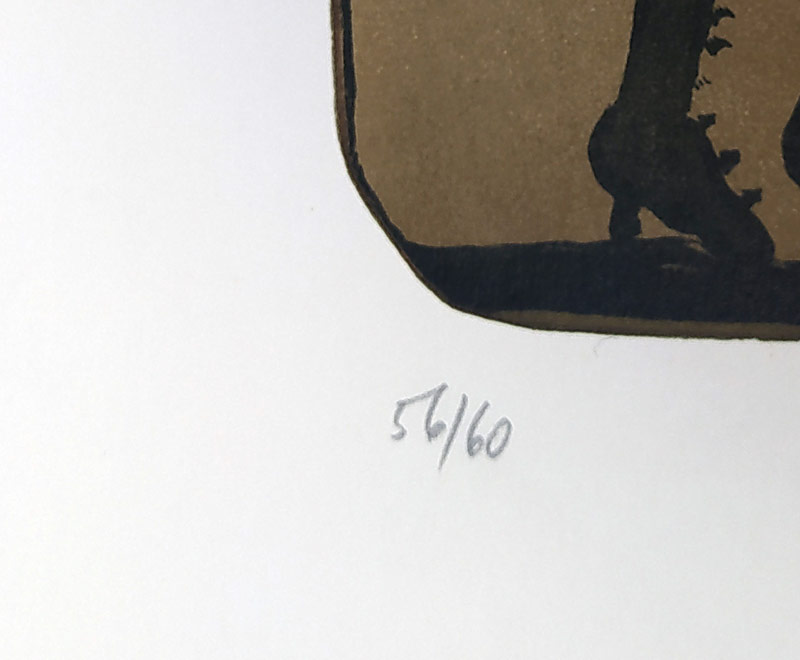 Šalamounová Eva Natus – Milenci, rozměrná barevná litografie s podtiskem, 1985