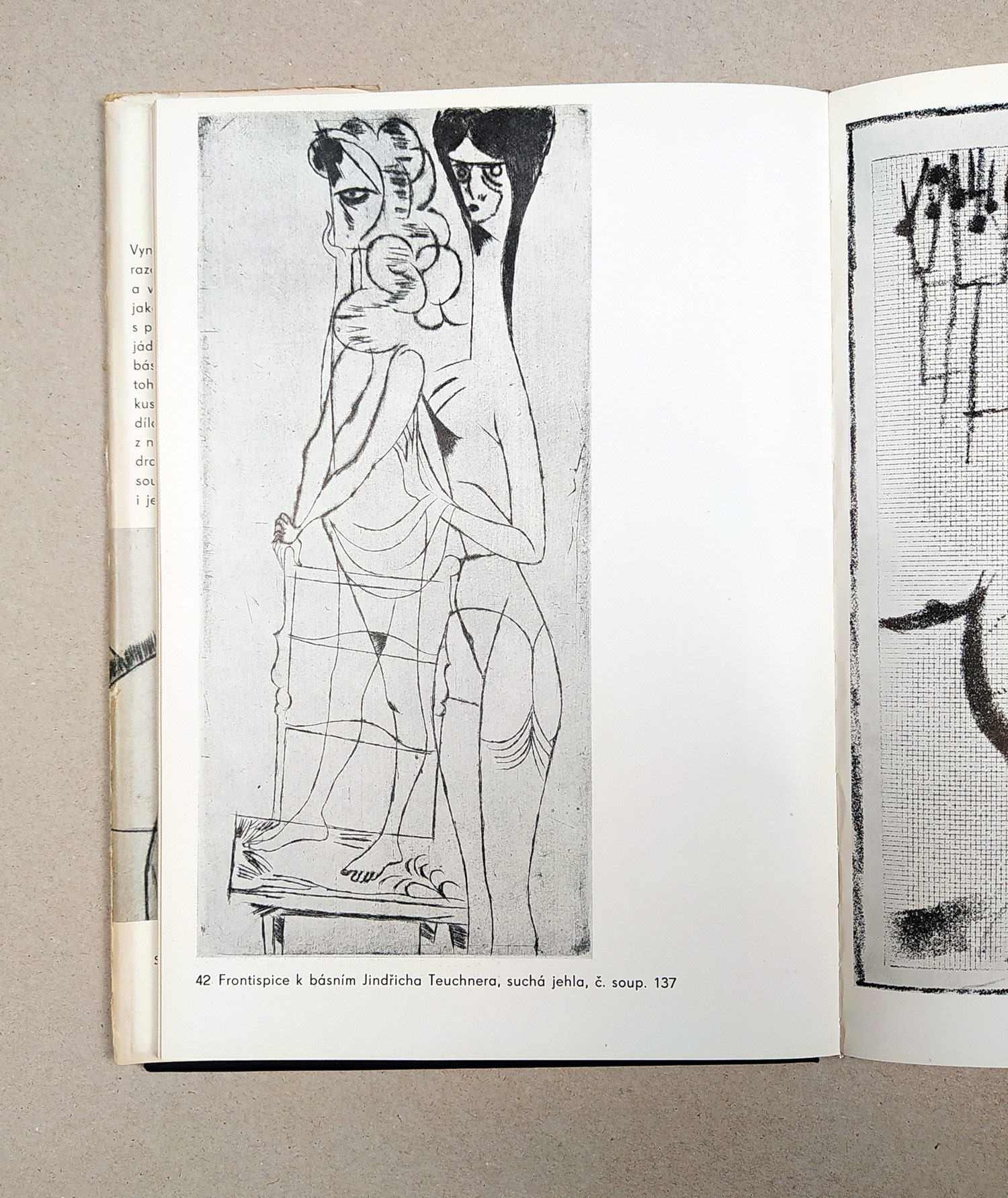 Tichý František – Lazar – Zápas s andělem, suchá jehla, č. soup. 137, 1947