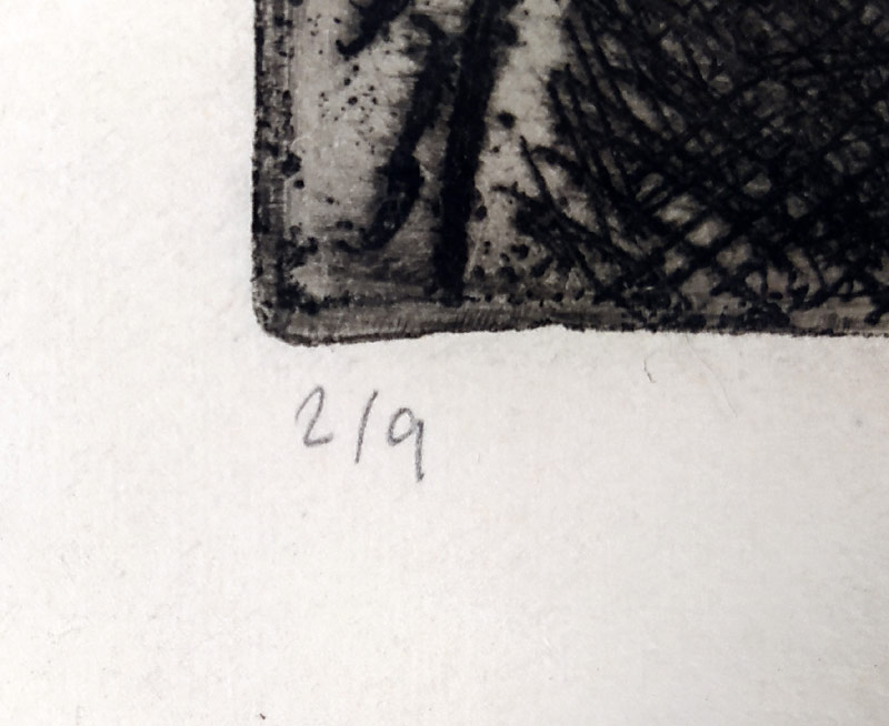 Kotík Jan – Z baru, původní lept, číslováno 2/9, začátek 40. let