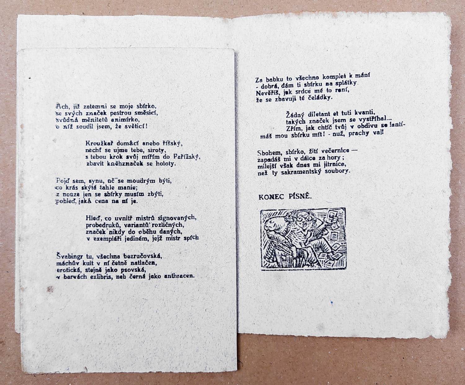 Váchal Josef – Výstražná píseň kněhoznačkařům k urovnání, aneb sběrákův nářek, 1939–1945