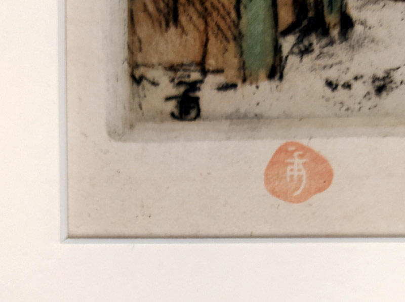 Šimon Tavík František – Mikulášský trn na Staroměstském náměstí, barevný lept, 1922