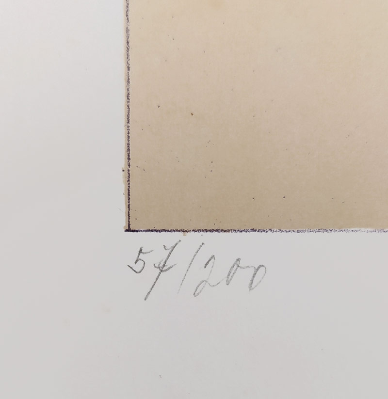 Oriešková Petra – Apollón a múzy, kolorovaná litografie s barevným podtiskem, 1993