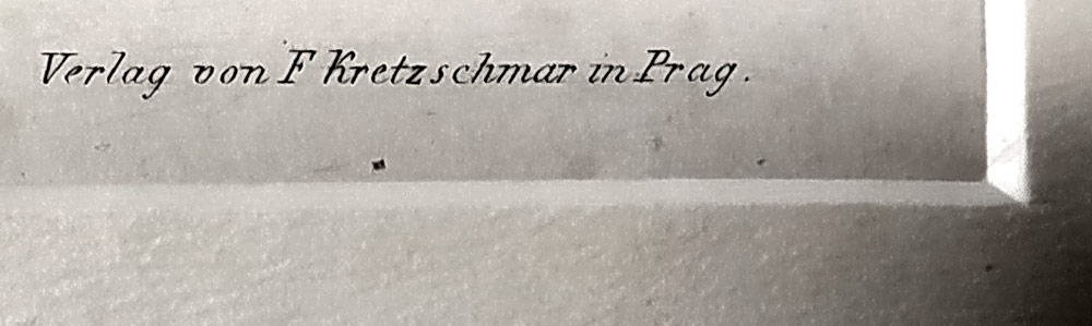 Praha – Pohled na Prahu z Petřína, Kretzschmar, původní oceloryt, 1852