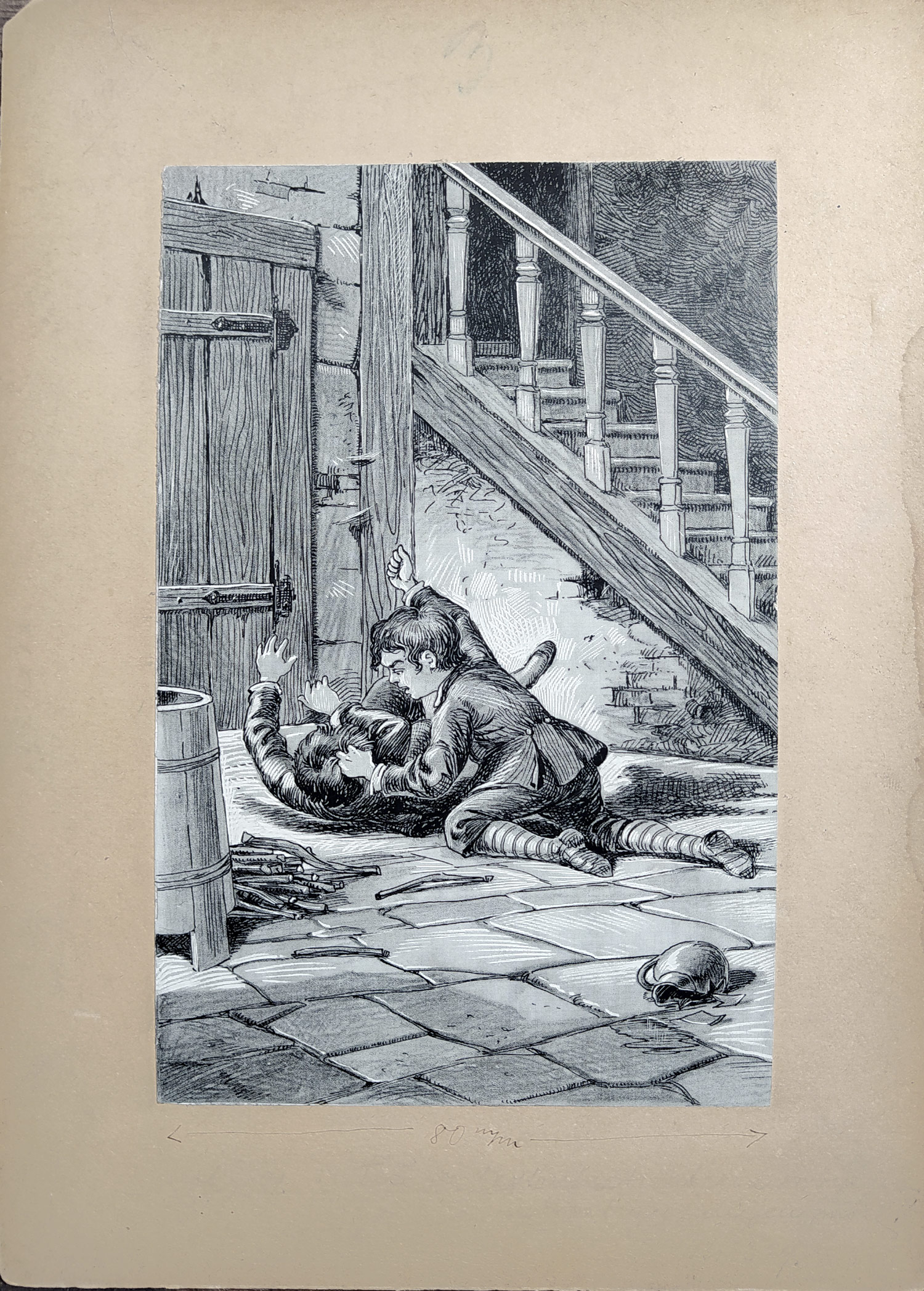 Flanderka Jaroslav – Knižní ilustrace, pět kreseb tuší, ca 1900