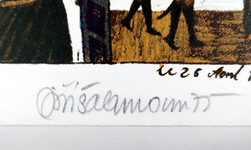 Šalamoun Jiří – Obrázky ze života K. P. (Kozmy Prutkova), barevná litografie, č. 40/50, 1975