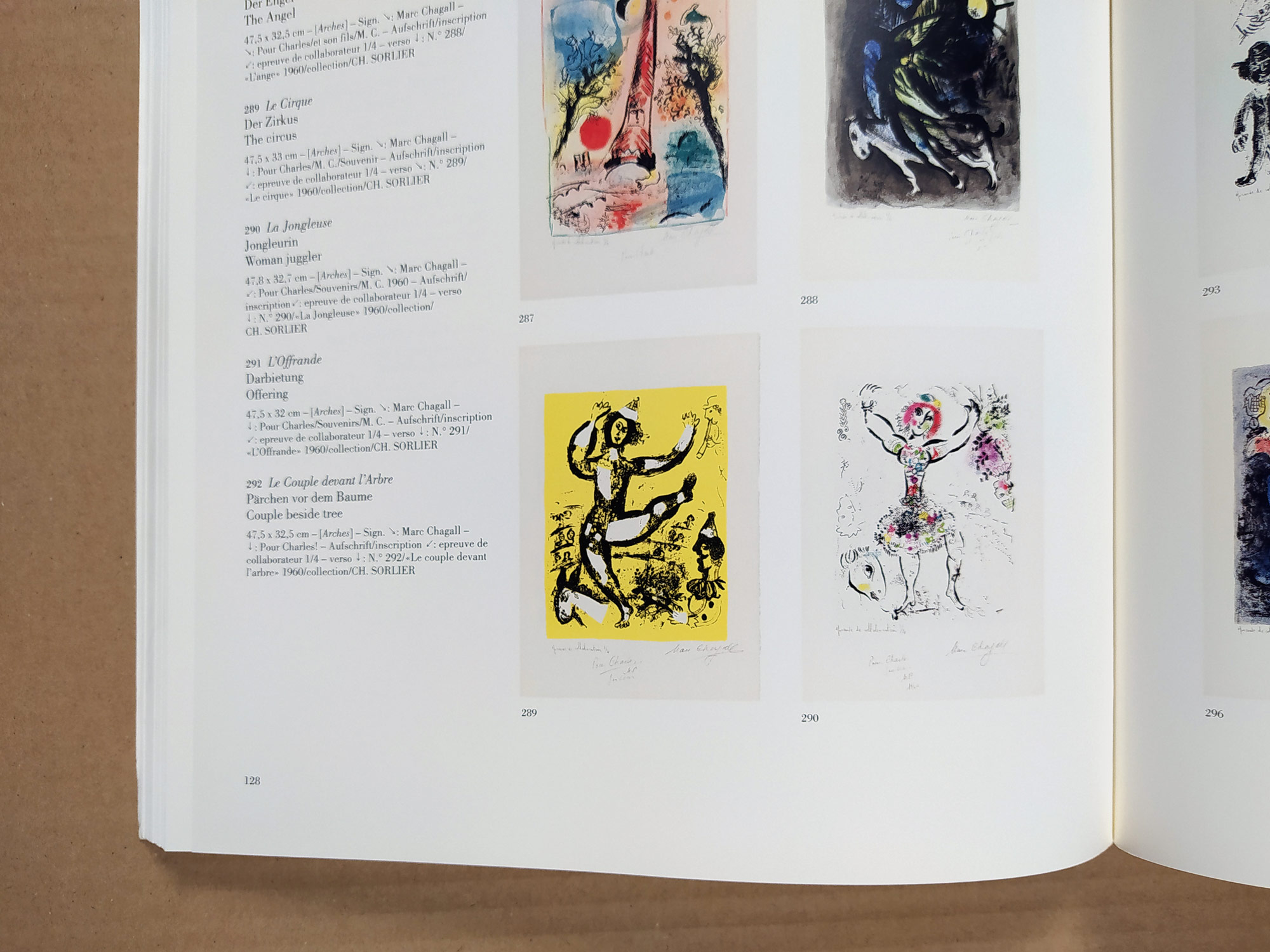 Chagall Marc – Jongleurin, Žonglérka, původní barevná litografie, 1960