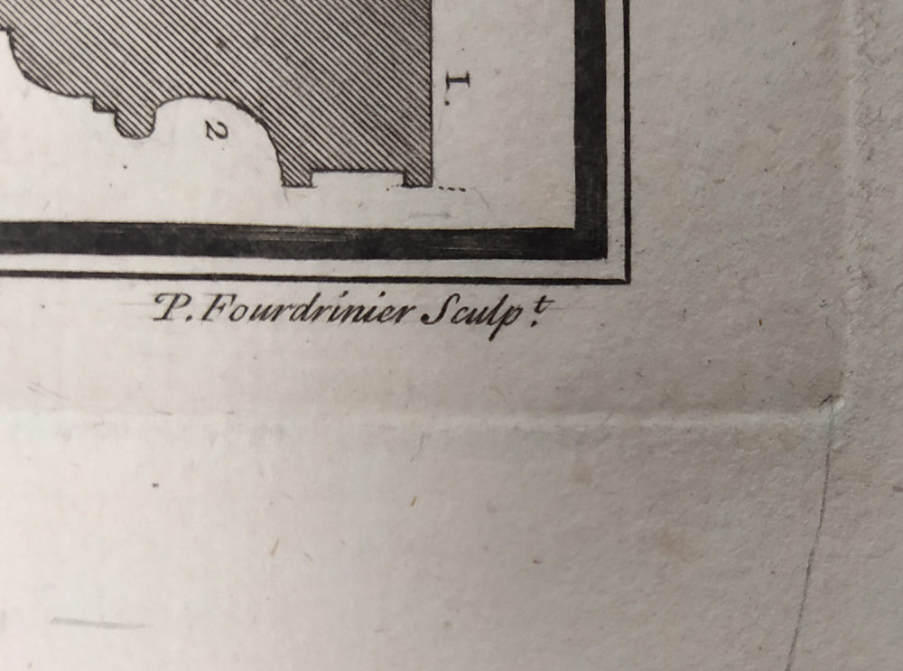  Fourdrinier Paul – Architektonický návrh, původní mědiryt, 1753